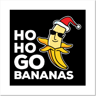 Ho Ho Go Bananas Weird Dude White Text Posters and Art